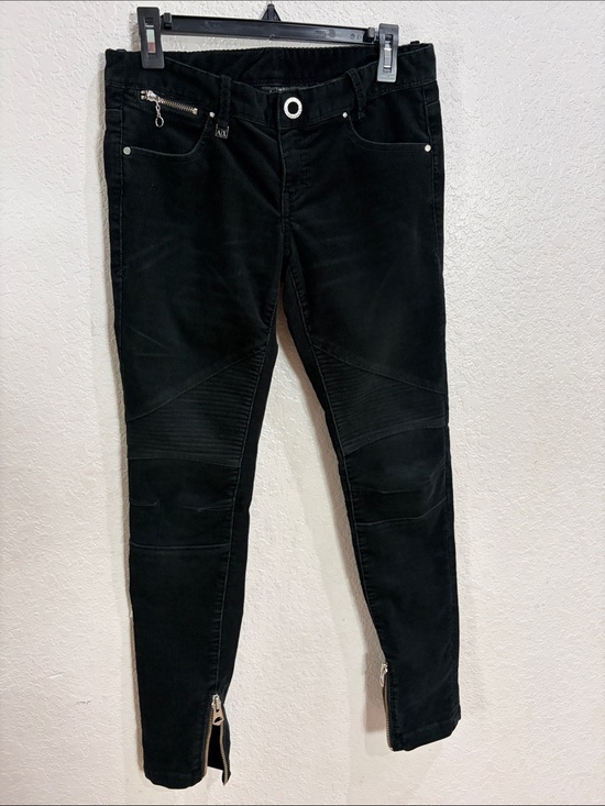 Armani Exchange Denim - Armani Exchange,Black Women’s Moto Skinny Corduroy,Size 4.